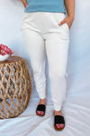 Taylor High Waist Butter Soft Joggers - Cream