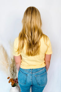 Tipsy Graphic Tee - Yellow