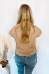 Latte Likes Knit Sweater Vest - Tan