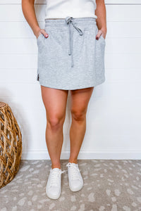 Lauren French Terry Skort - Heather Grey