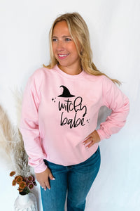 Witchy Babe Crew Neck - Pink