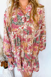 Rosewood Fields Paisley Mini Dress - Apricot Multi