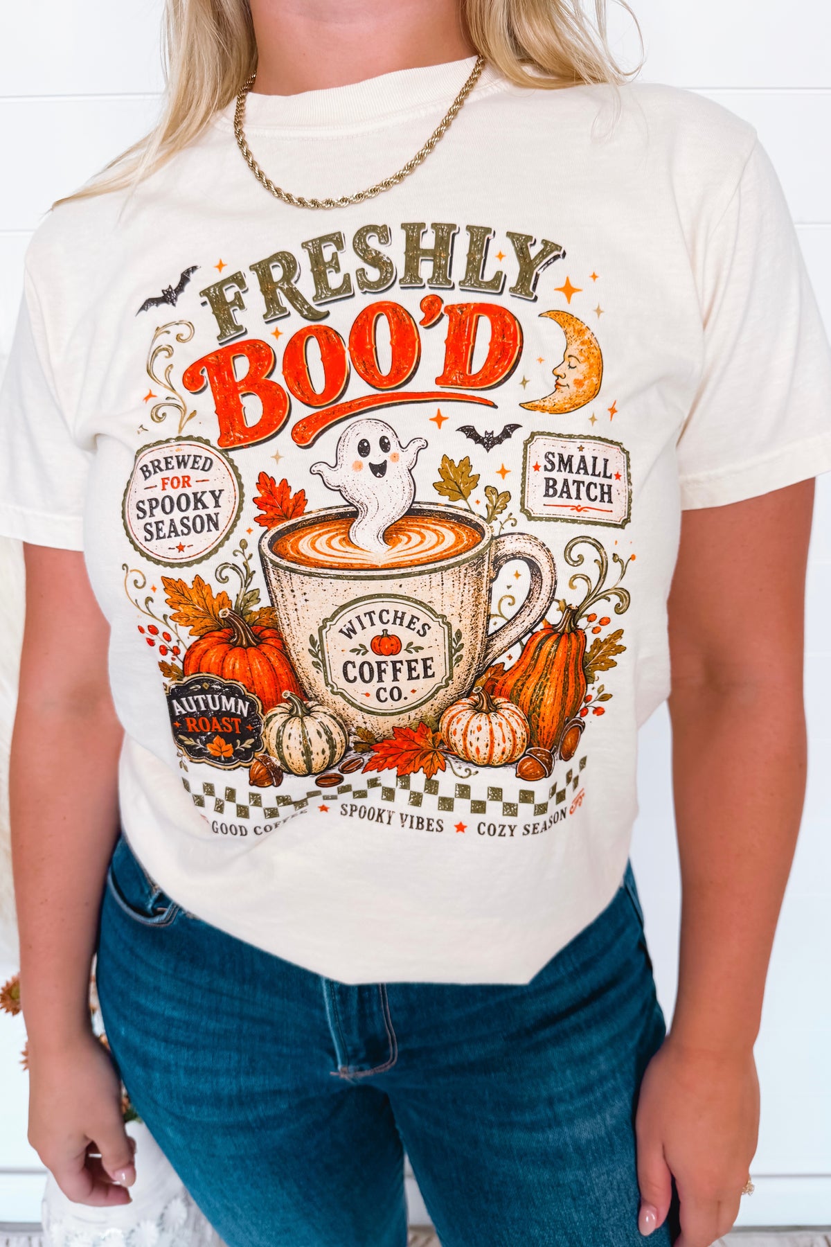 Freshly Boo'd Graphic Tee - Cream