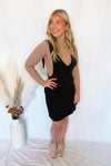 Fall Boardwalk Corduroy Pinafore Dress - Black