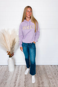 Striped Minnesota Football Hoodie - Lavender