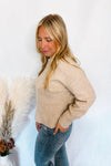 Boston Chill Ribbed Knit Sweater - Tan