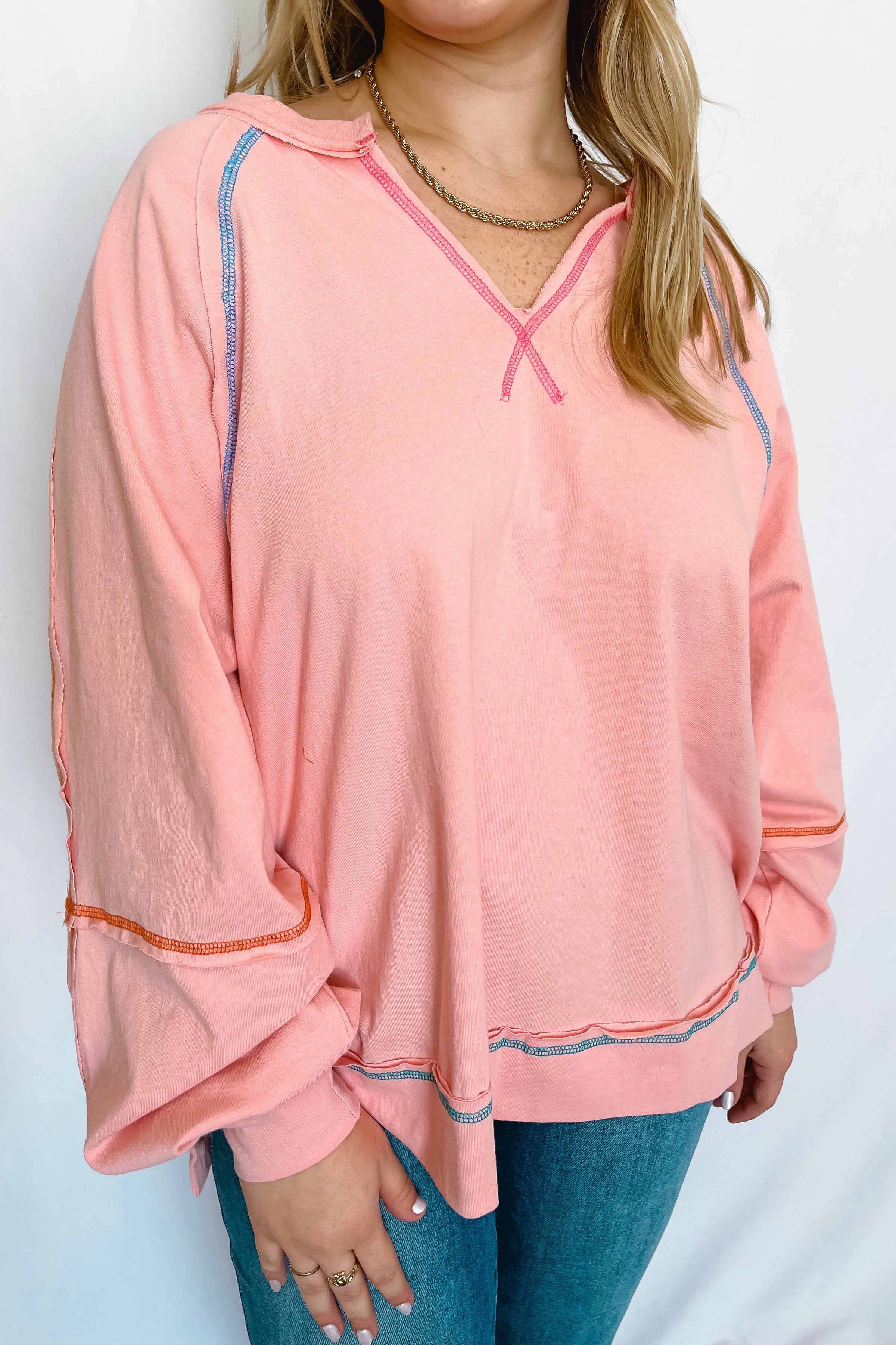 Lovestruck Oversized Top - Blush Pink