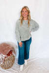 Forever Casual Mineral Washed Crew Neck Top - Moss Green