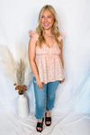 Garden Mist Floral Babydoll Tank - Pink