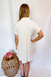 French Vanilla Linen Shirt Dress - Natural