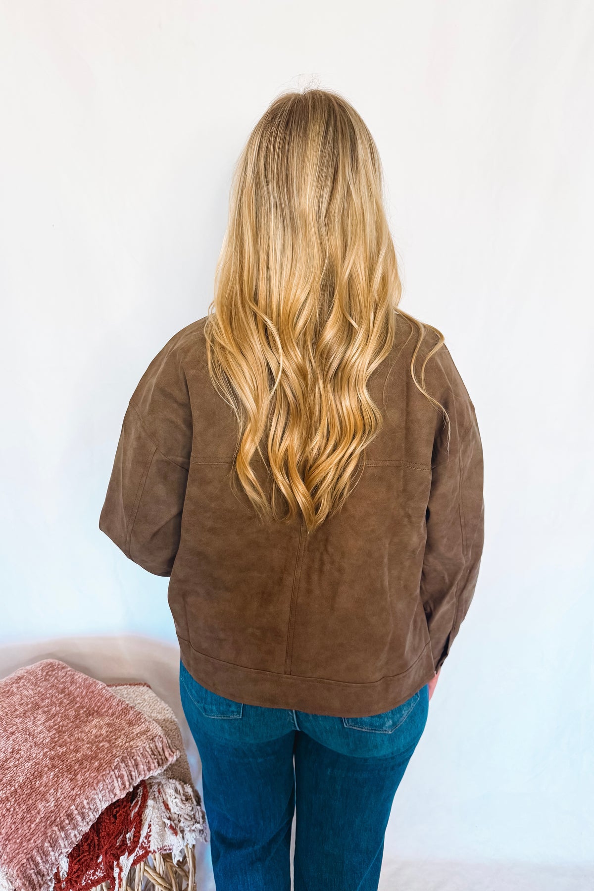Central Park Faux Suede Jacket - Espresso