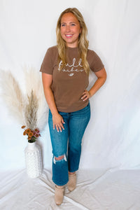 Fall Vibes Graphic Tee - Espresso