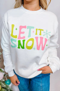 Let It Snow Crew Neck - White