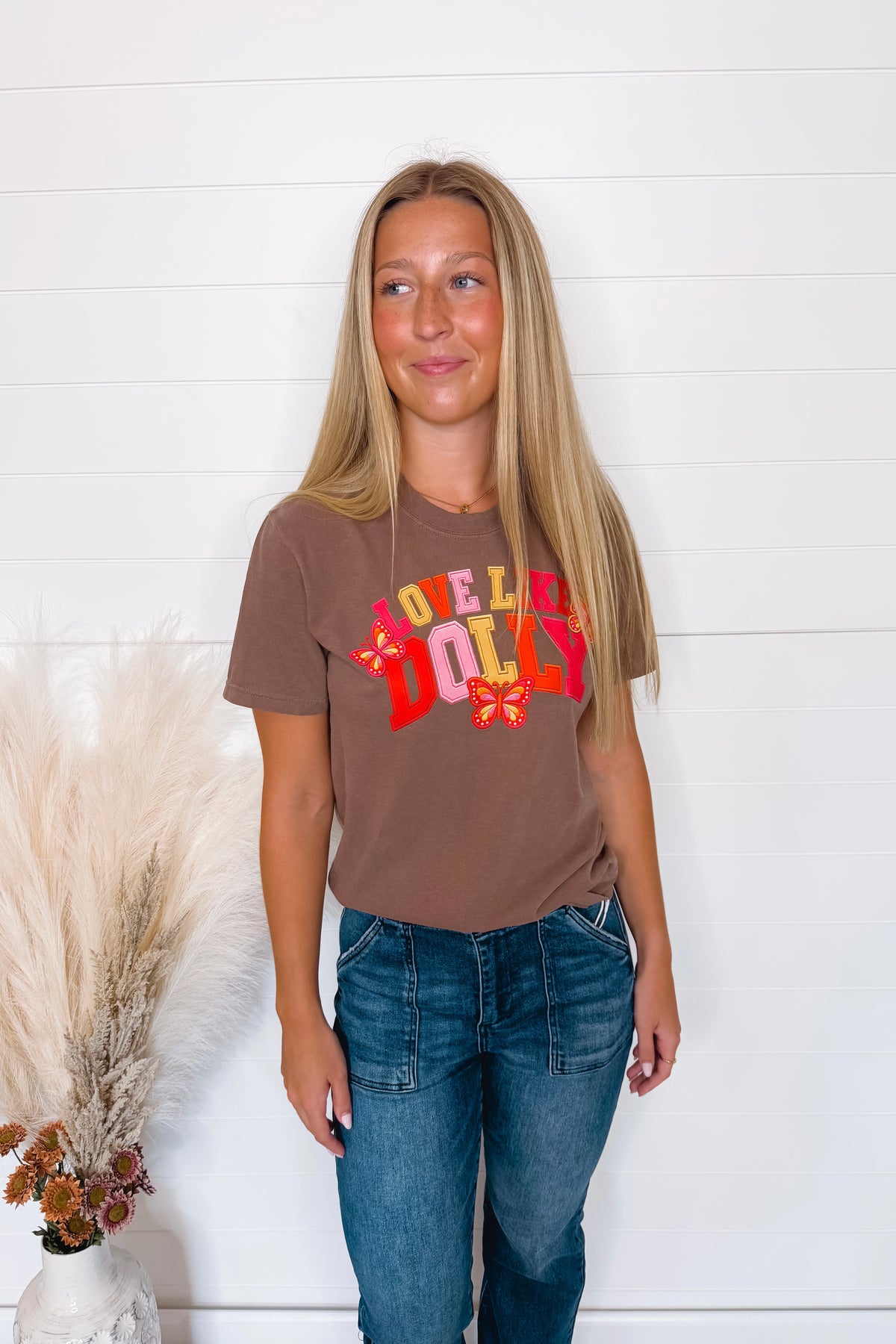 Love Like Dolly Graphic Tee - Espresso