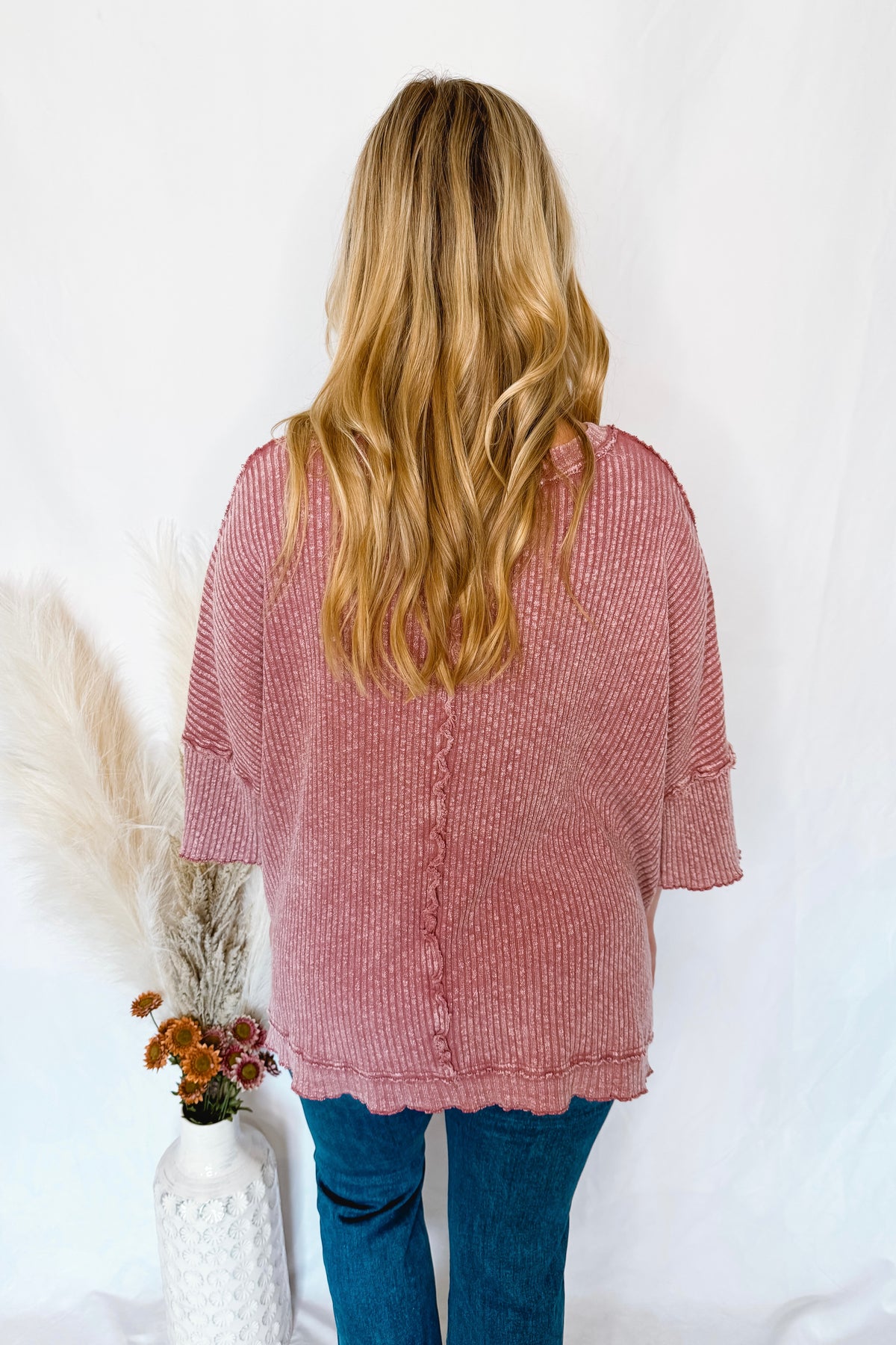 All About Fun Ribbed Top - Plum