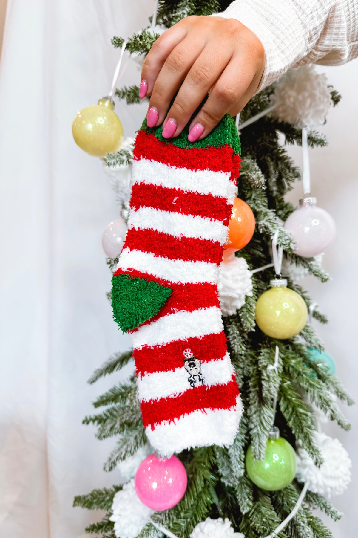 Christmas Pattern Fuzzy Socks - Pick Color