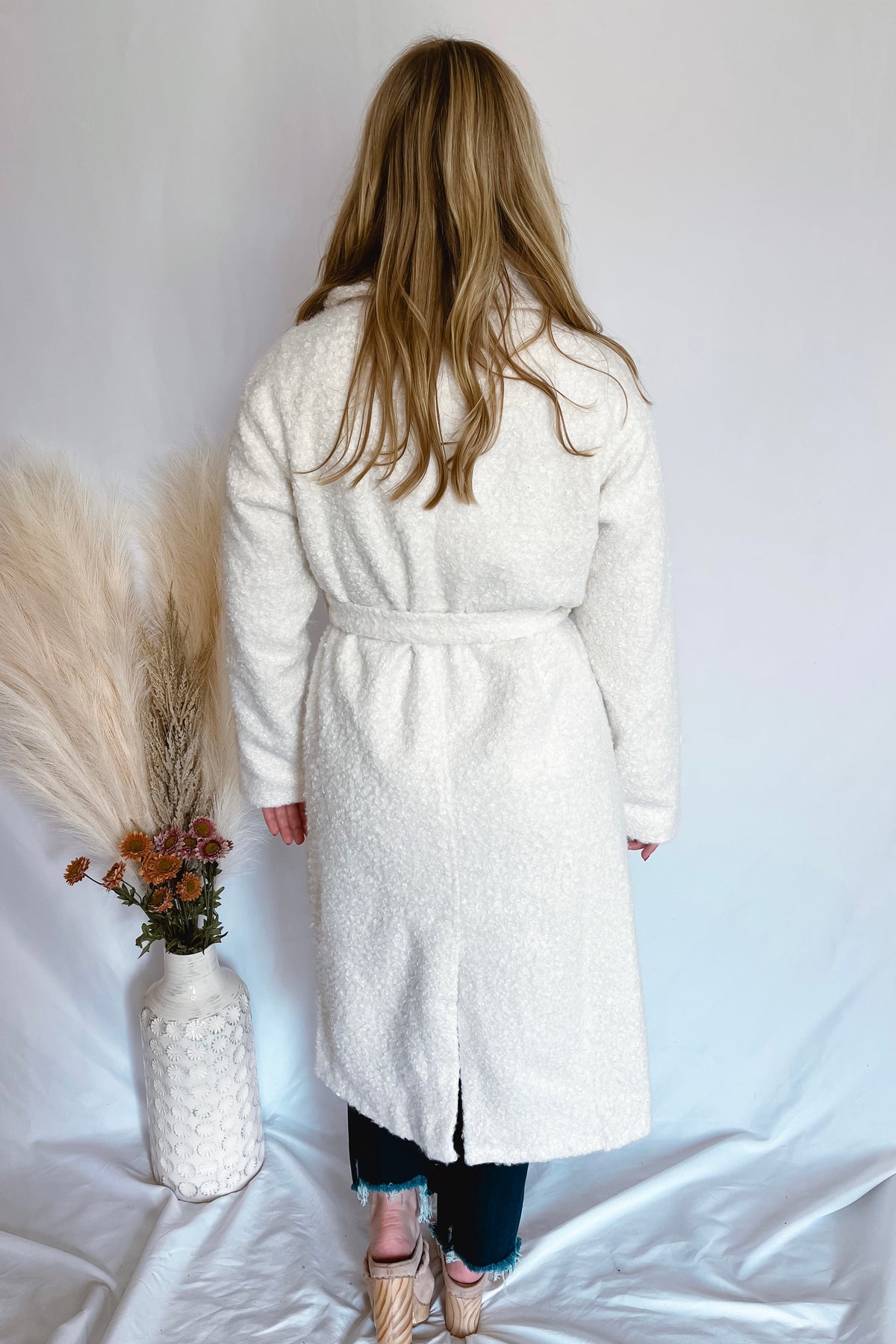 Escaping Winter Long Teddy Coat - Ivory