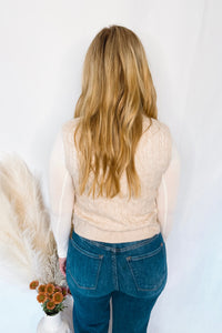 Glory Days Cable Knit Sweater Vest - Oatmeal