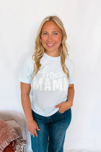 Boy Mama Graphic Tee - Blue