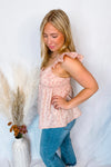 Garden Mist Floral Babydoll Tank - Pink
