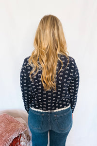 Perfectly Pretty Knit Button Cardigan - Navy