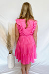 All The Attention Pink Tiered Mini Dress