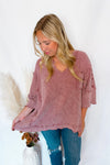 All About Fun Ribbed Top - Plum