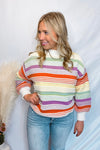 Over The Rainbow Striped Sweater - Multi