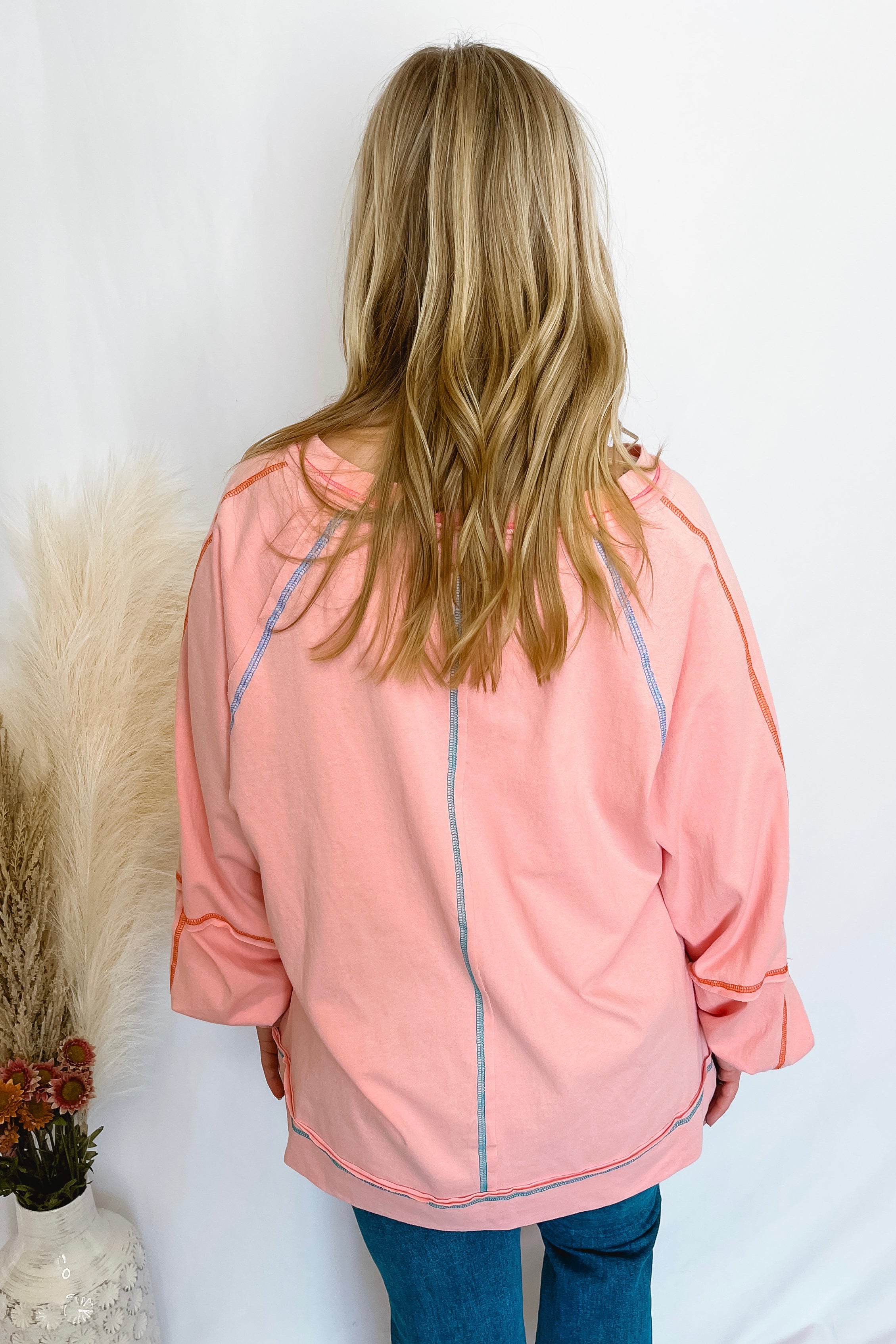 Lovestruck Oversized Top - Blush Pink