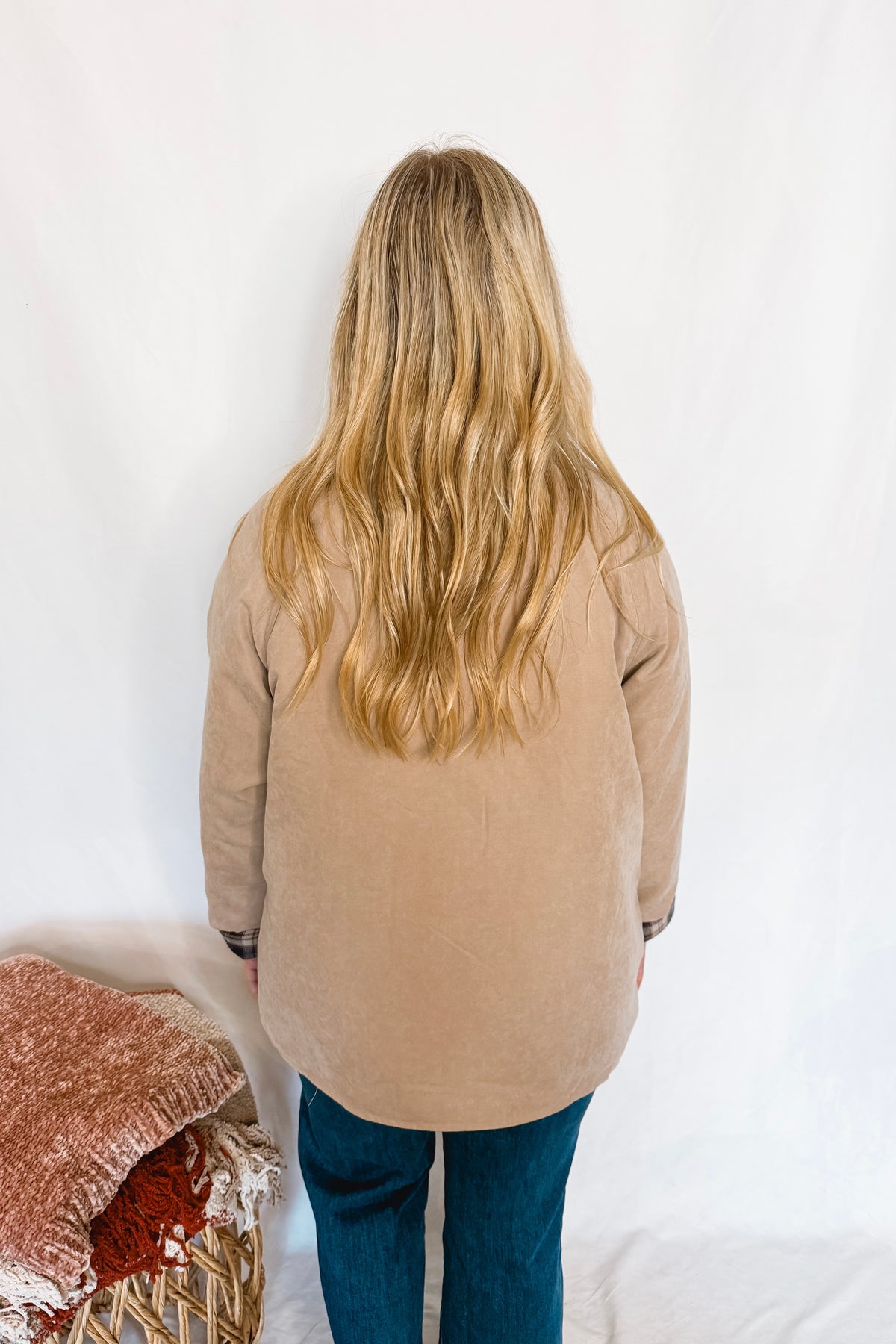 Fall Fields Corduroy Collar Barn Jacket - Taupe
