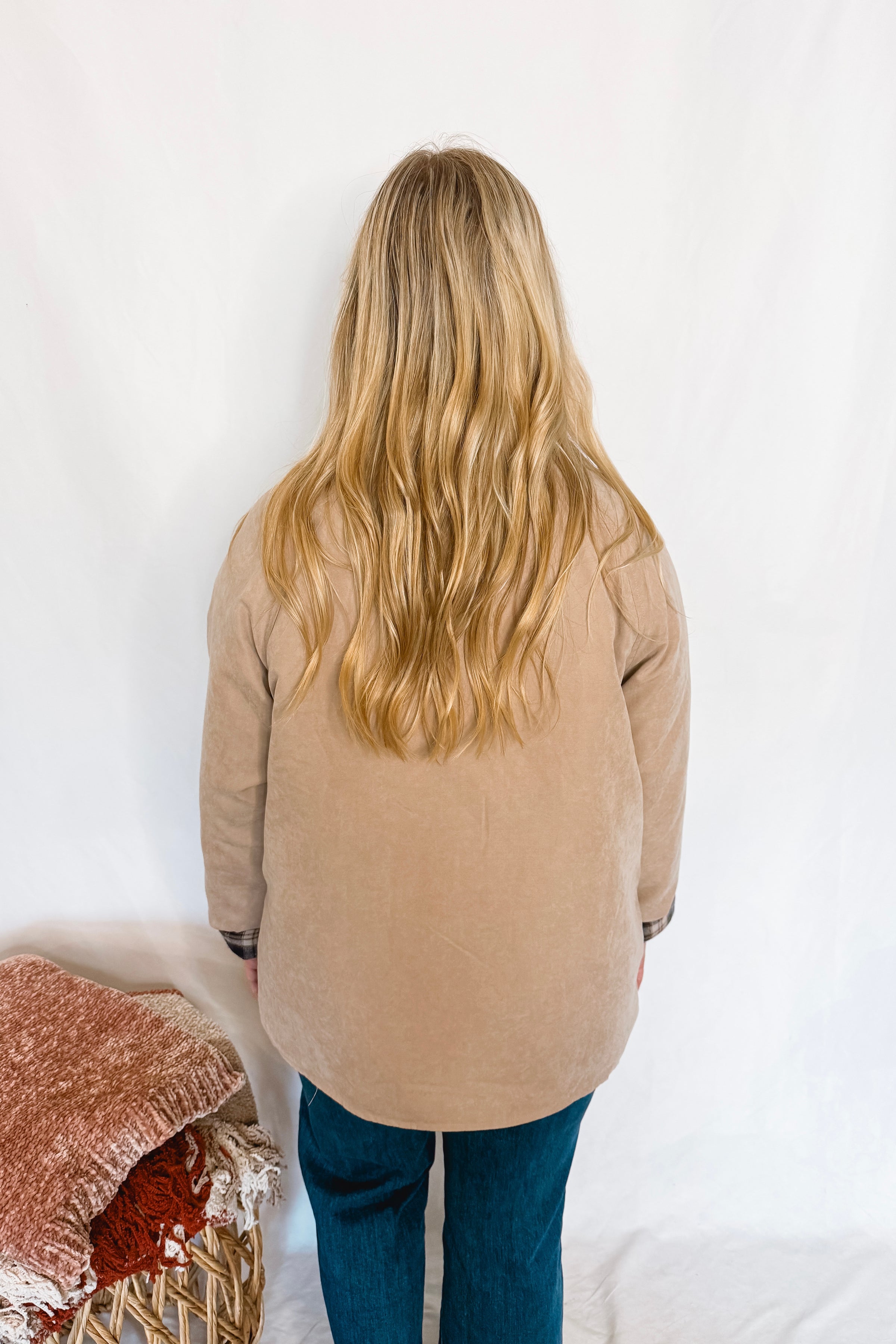 Fall Fields Corduroy Collar Barn Jacket - Taupe
