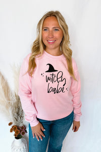 Witchy Babe Crew Neck - Pink