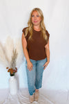 My Kinda Style Knit Sweater Vest - Brown