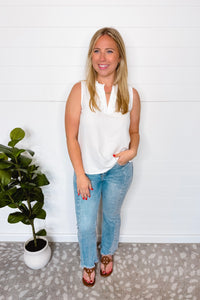 Fresh And Frilly Ruffle Trim Blouse - White
