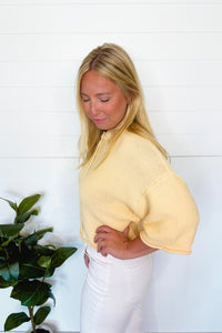 Landon Oversized Sweater Cardigan - Butter Yellow