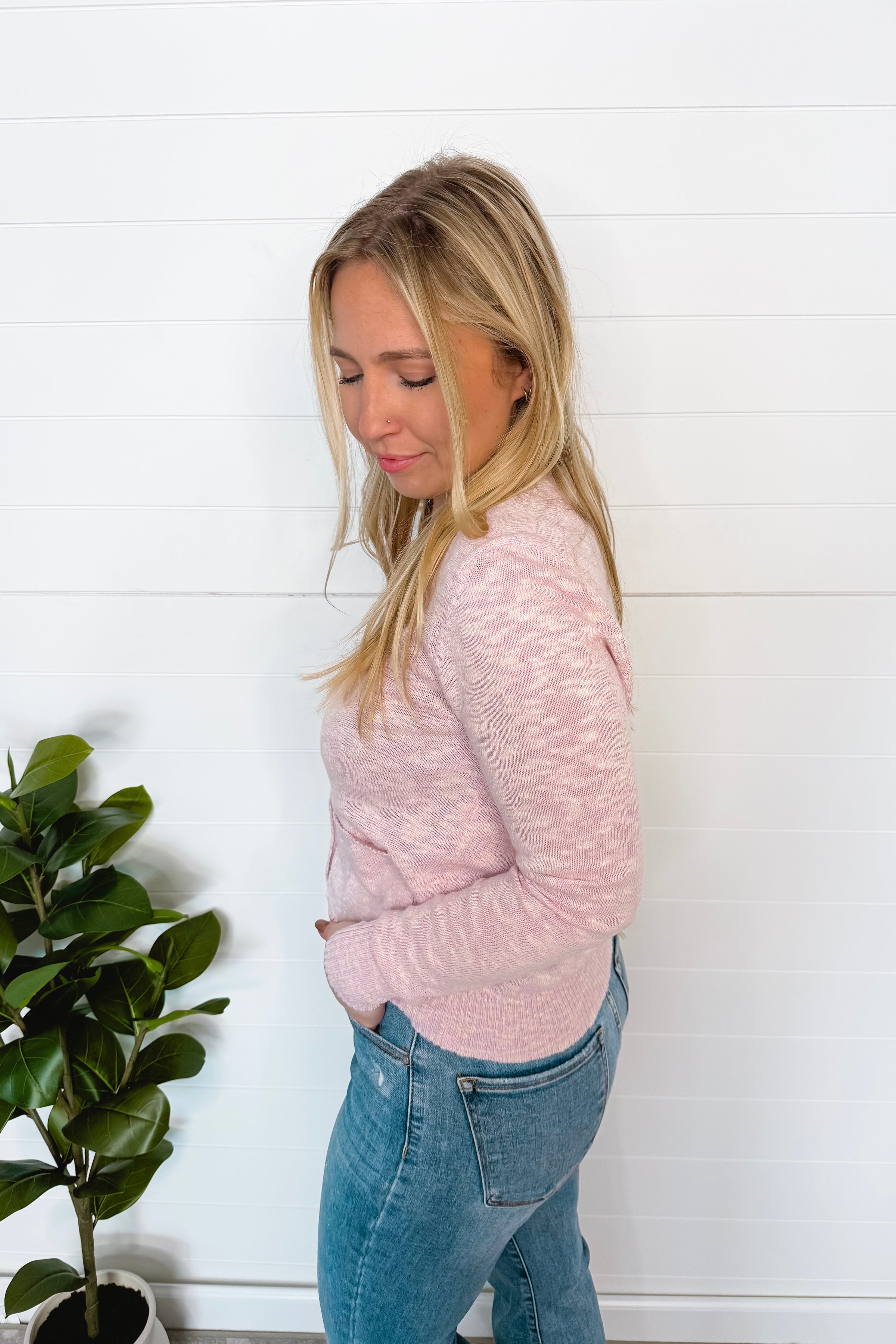 Sweet Comfort Lightweight Button Cardigan - Lilac