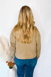 Autumn Fields Cotton Twill Barn Jacket - Taupe