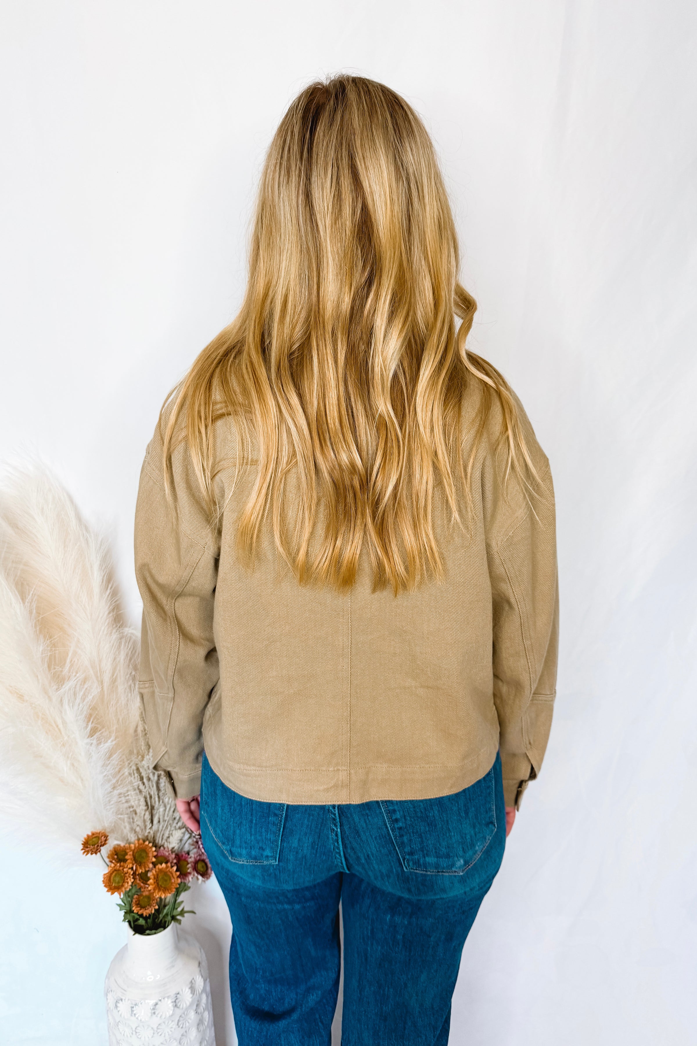 Autumn Fields Cotton Twill Barn Jacket - Taupe