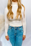 Hannah Turtleneck Long Sleeve Top - Ivory