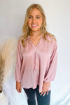 Spring It On Blush V-Neck Top