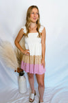 Sweet Lovely Tiered Babydoll Dress - White/Multi