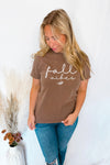 Fall Vibes Graphic Tee - Espresso
