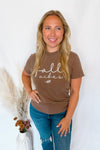 Fall Vibes Graphic Tee - Espresso
