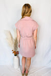 Evelyn Scuba Half Zip Mini Dress - Mauve