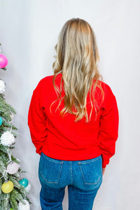 Mama Claus Christmas Crew Neck - Red