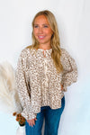 Little Bit Of Fall Peplum Blouse - Ivory