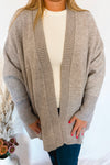 Endless Warmth Dolman Sleeve Open Cardigan - Grey
