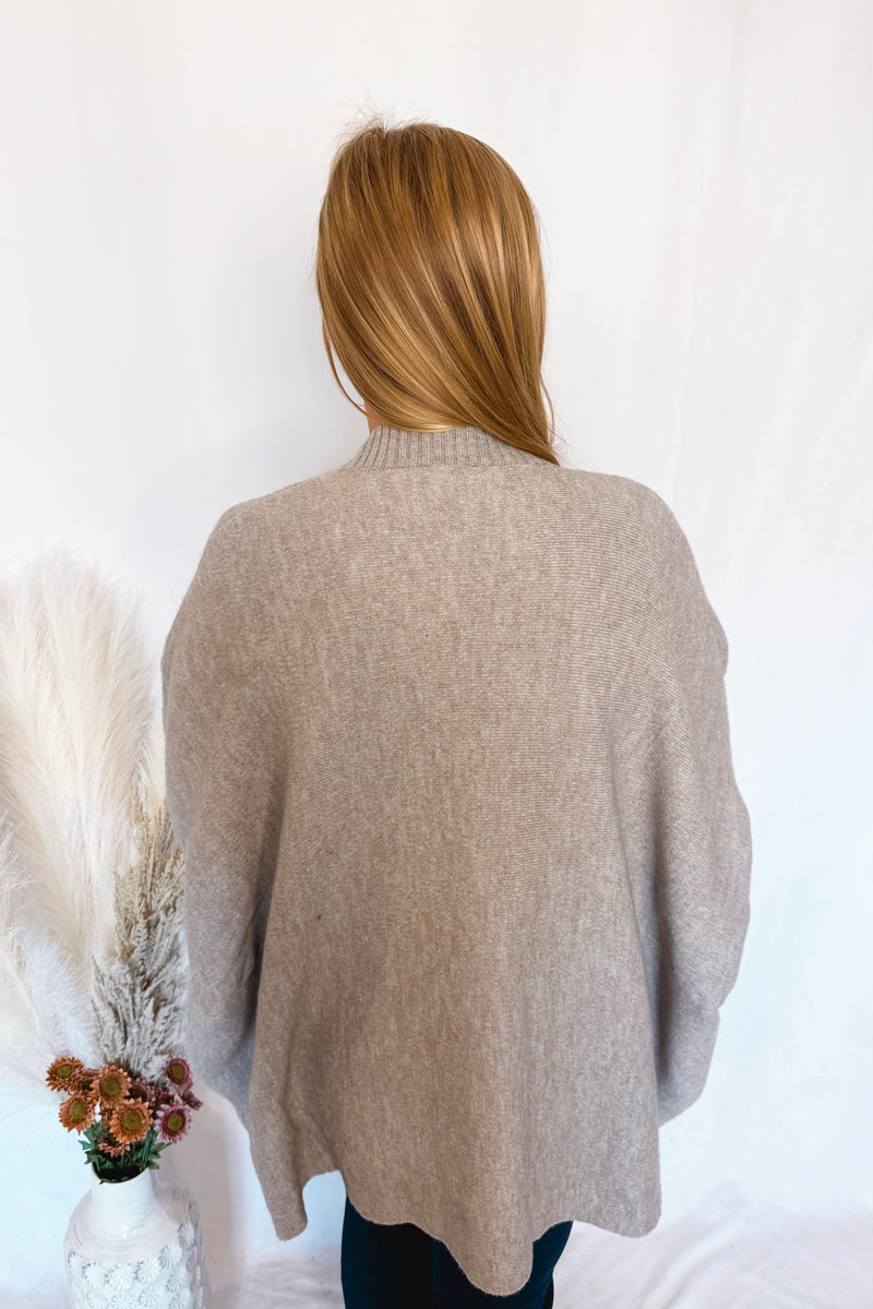 Endless Warmth Dolman Sleeve Open Cardigan - Grey