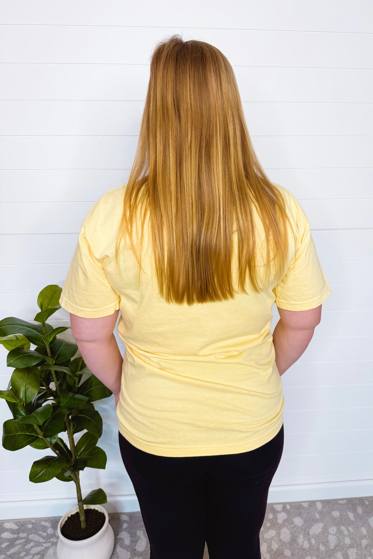 Mama Dainty Flower Graphic Tee - Yellow