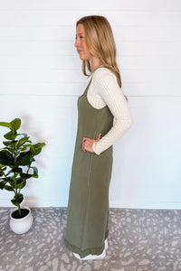 Sweet Day Oversized Jumpsuit - Light Olive